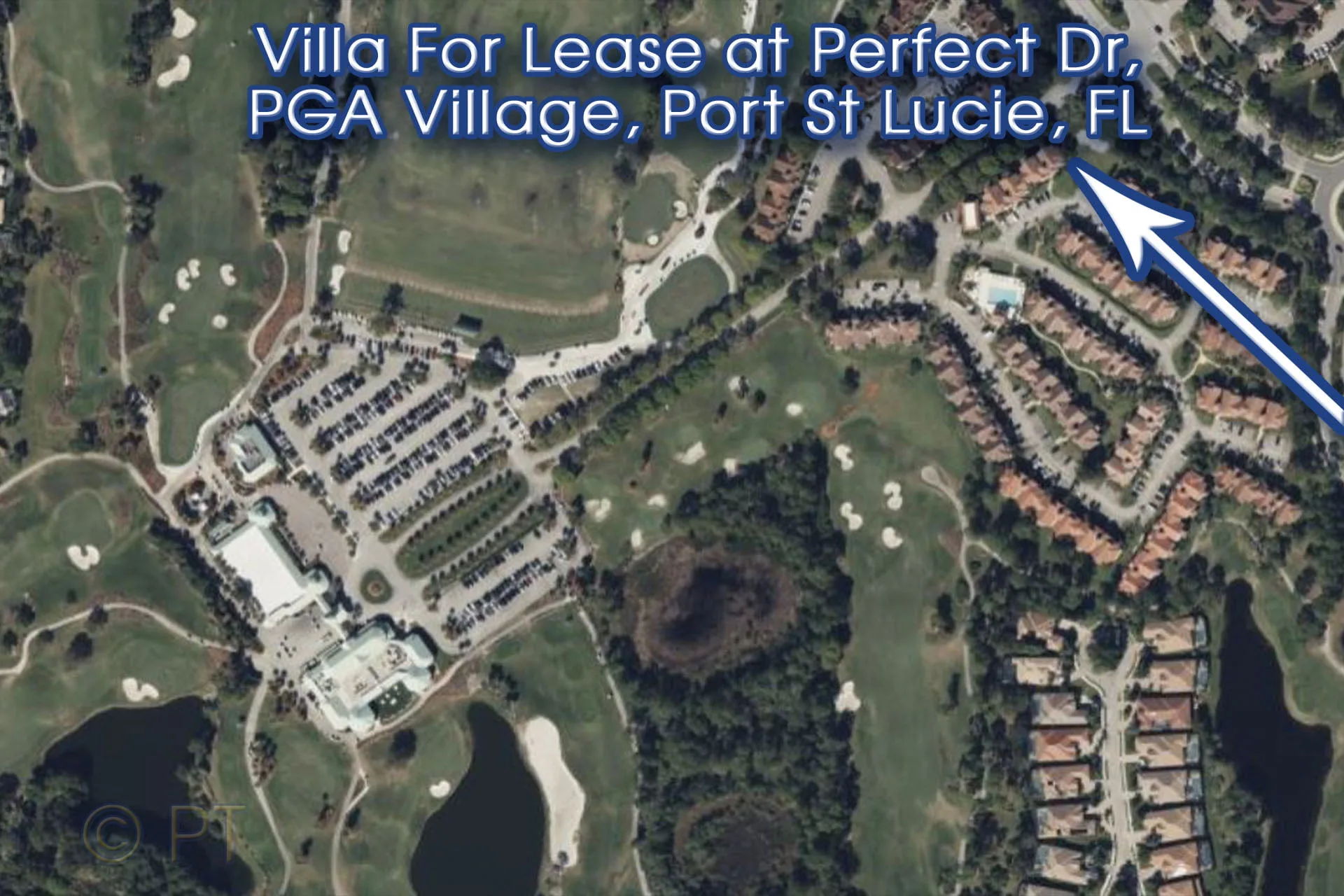 Aerial Photo of Perfect Drive Villa in PGA Village at PGA Golf Club-1
