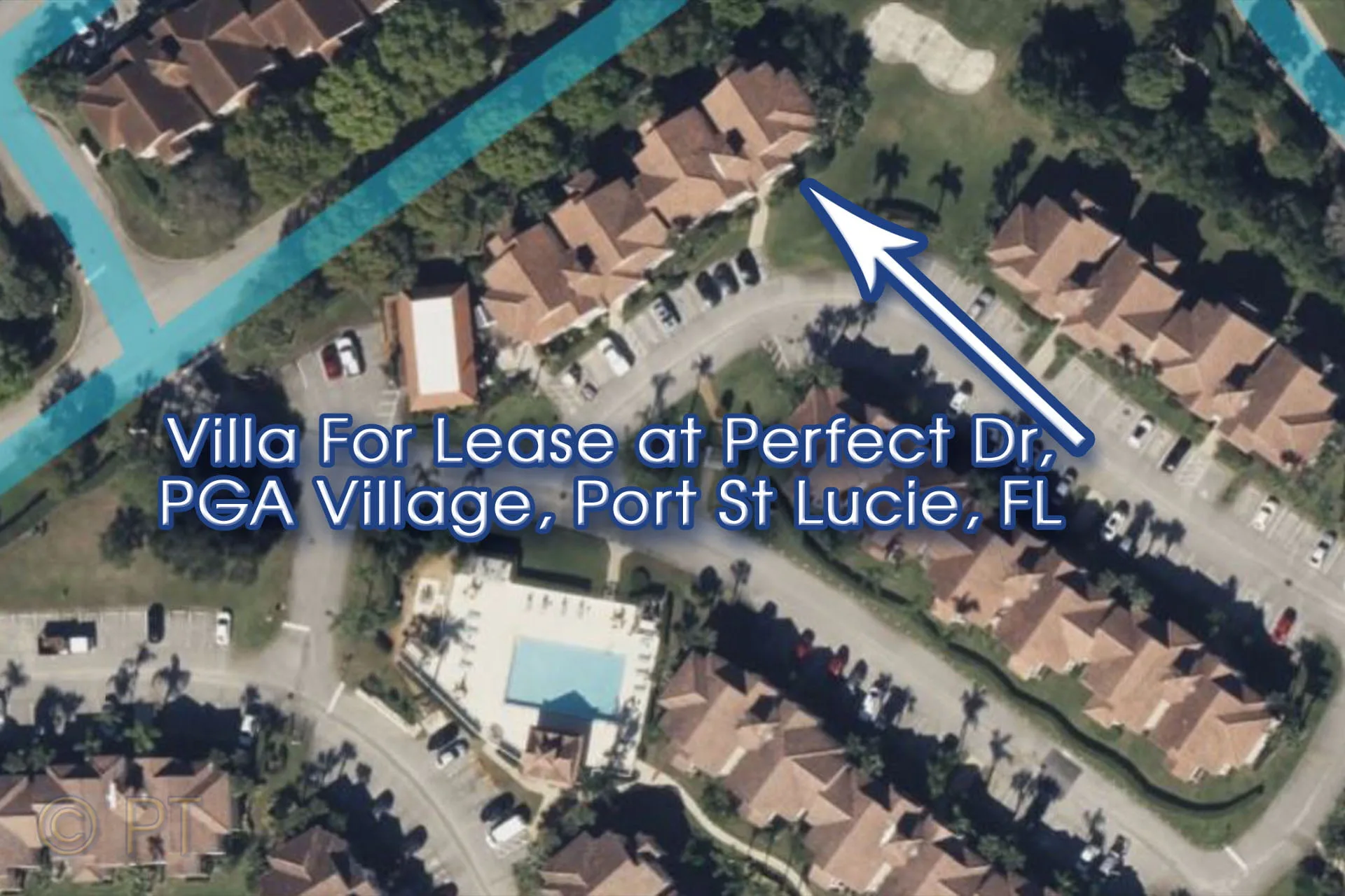 Aerial Photo of Perfect Drive Villa in PGA Village at PGA Golf Club-2